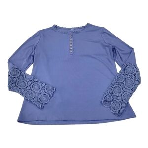 Ribbed With Crochet Sleeve Top